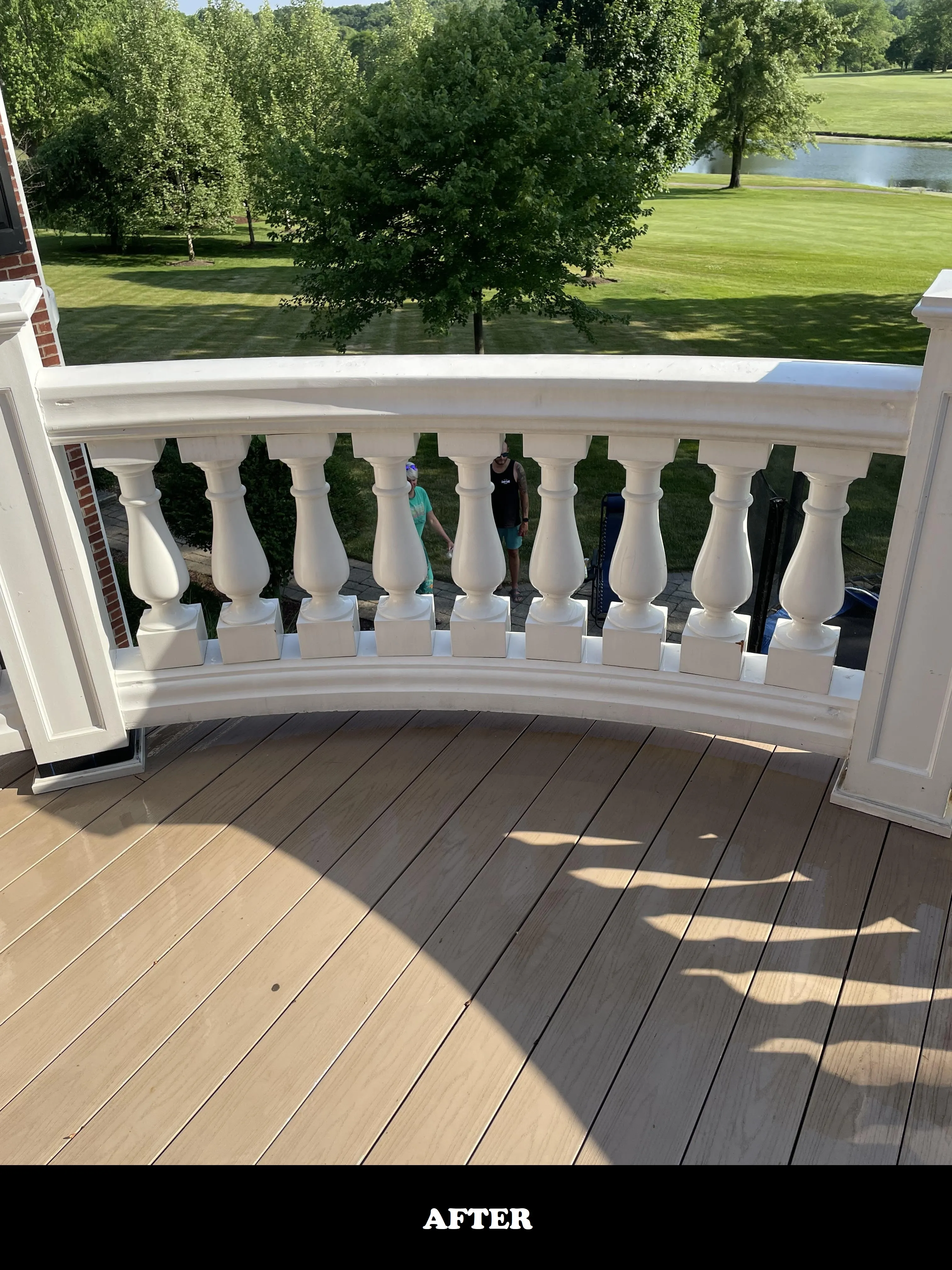 residential deck after powerwash