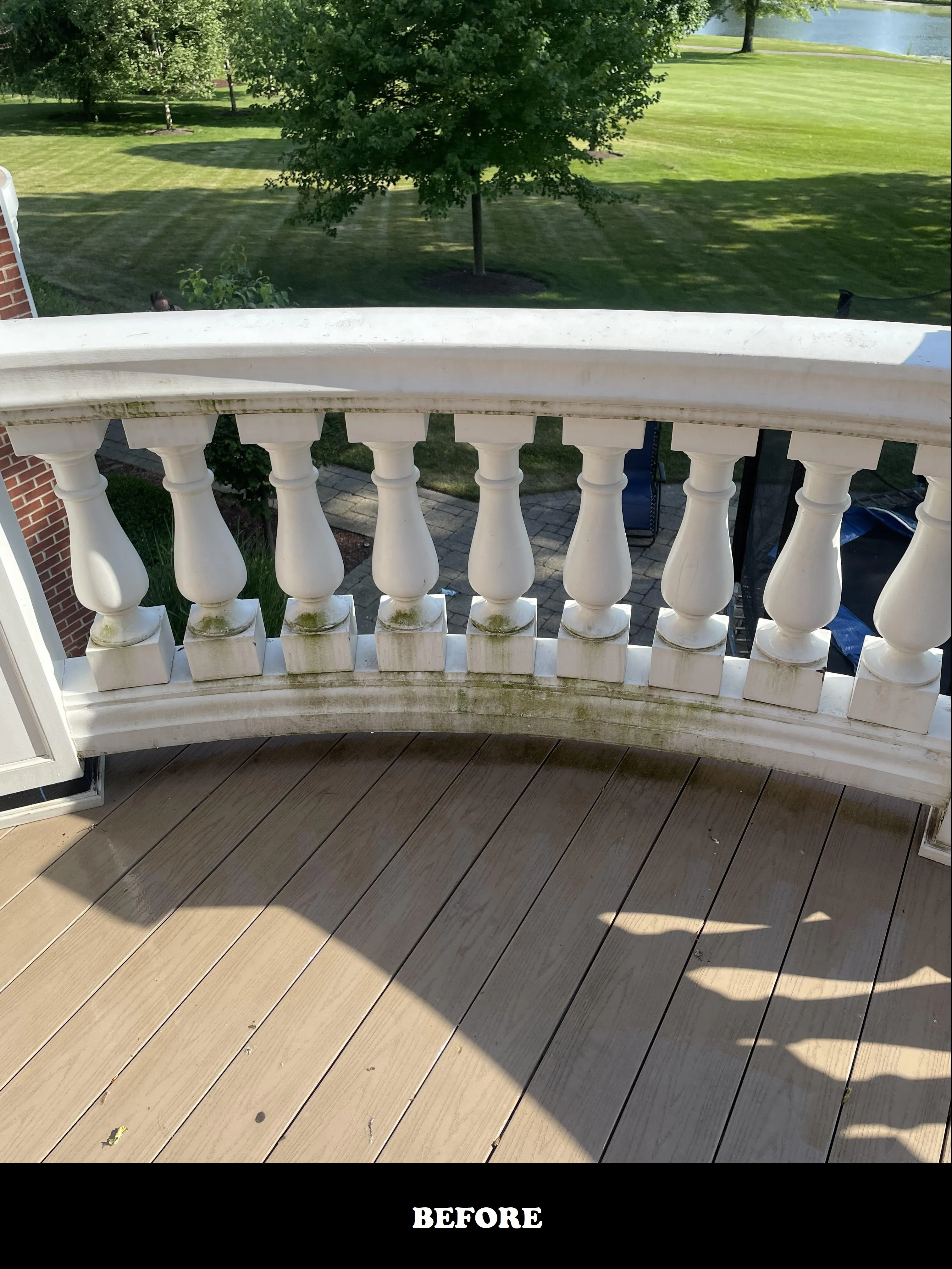 residential deck before powerwash