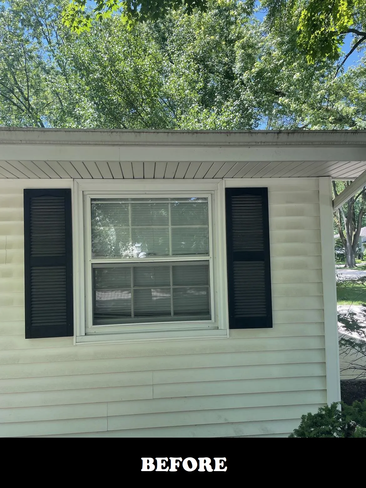 residential gutters before powerwash