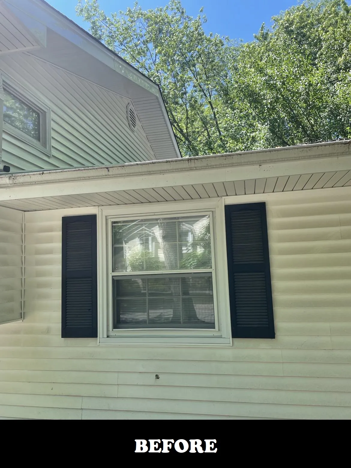 residential gutters before powerwash