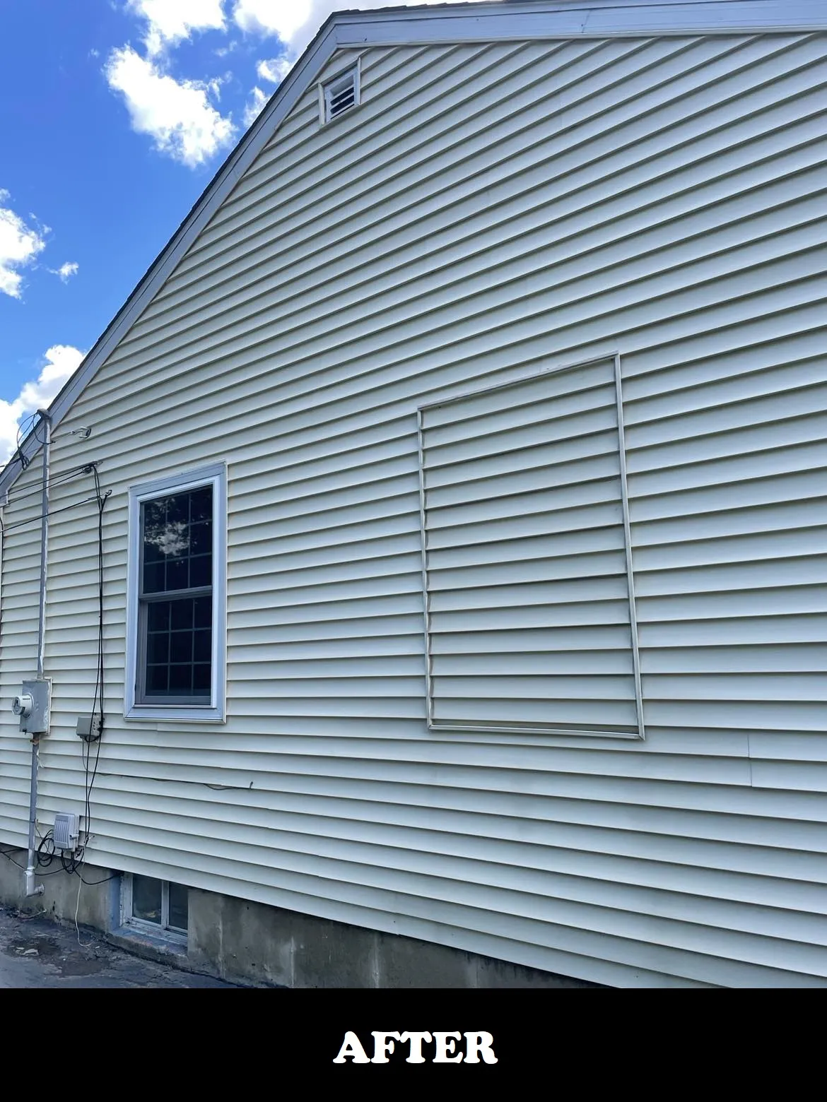 residential siding after powerwash