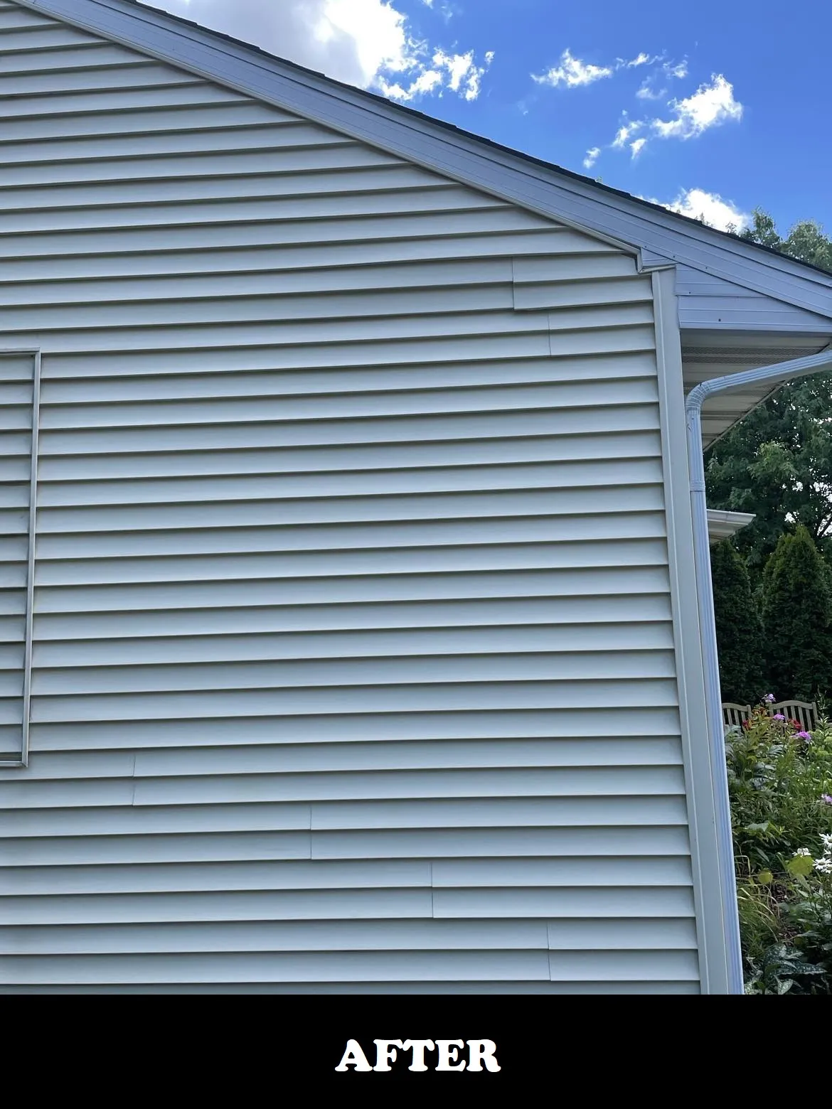 residential siding after powerwash