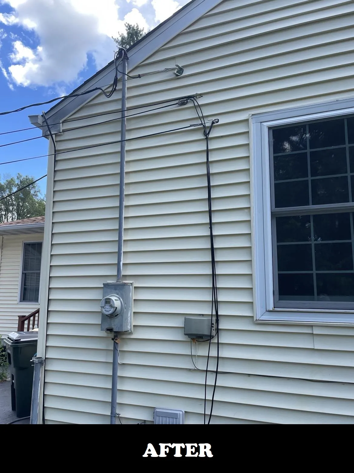 residential siding after powerwash