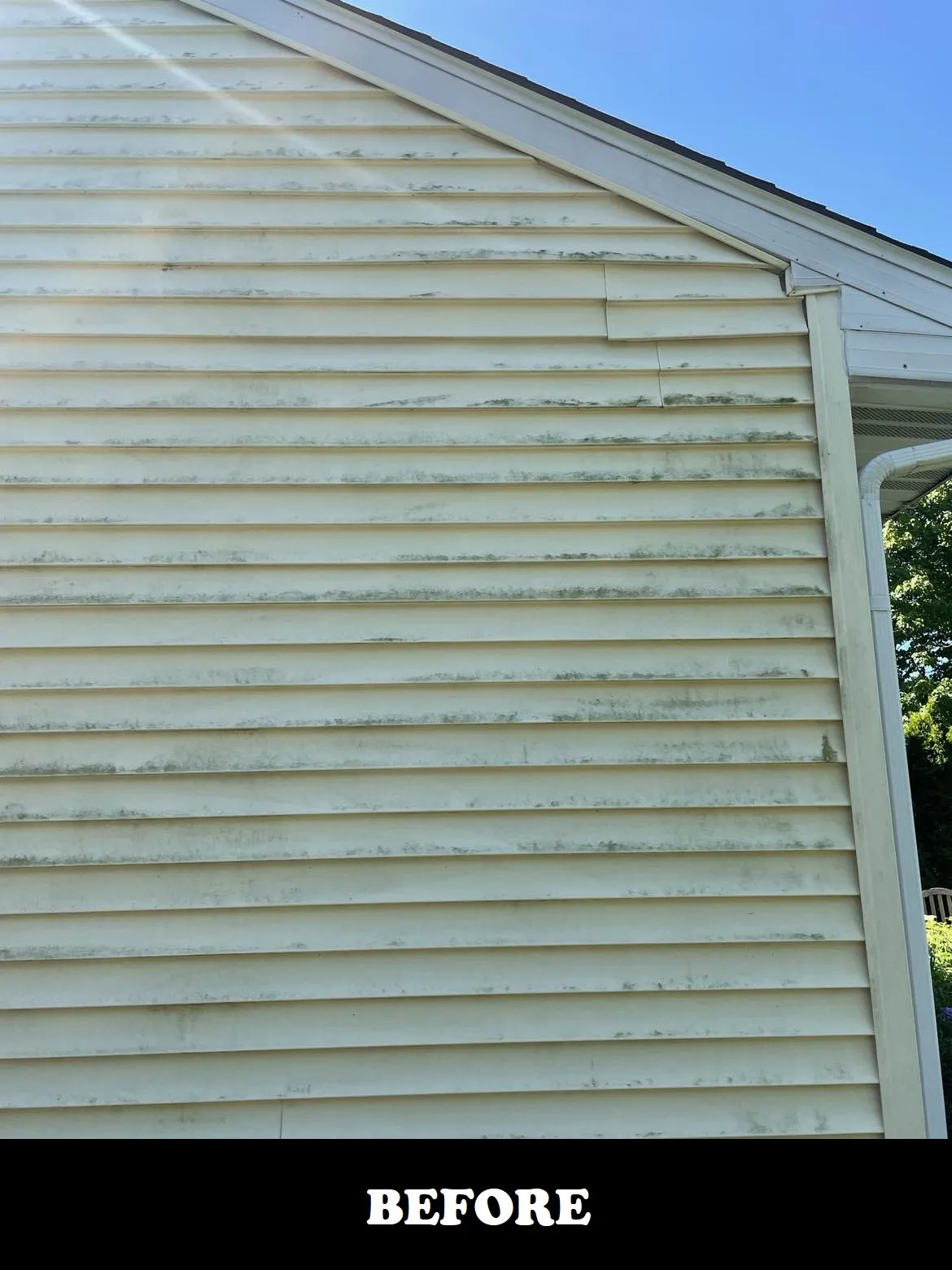 residential siding before powerwash