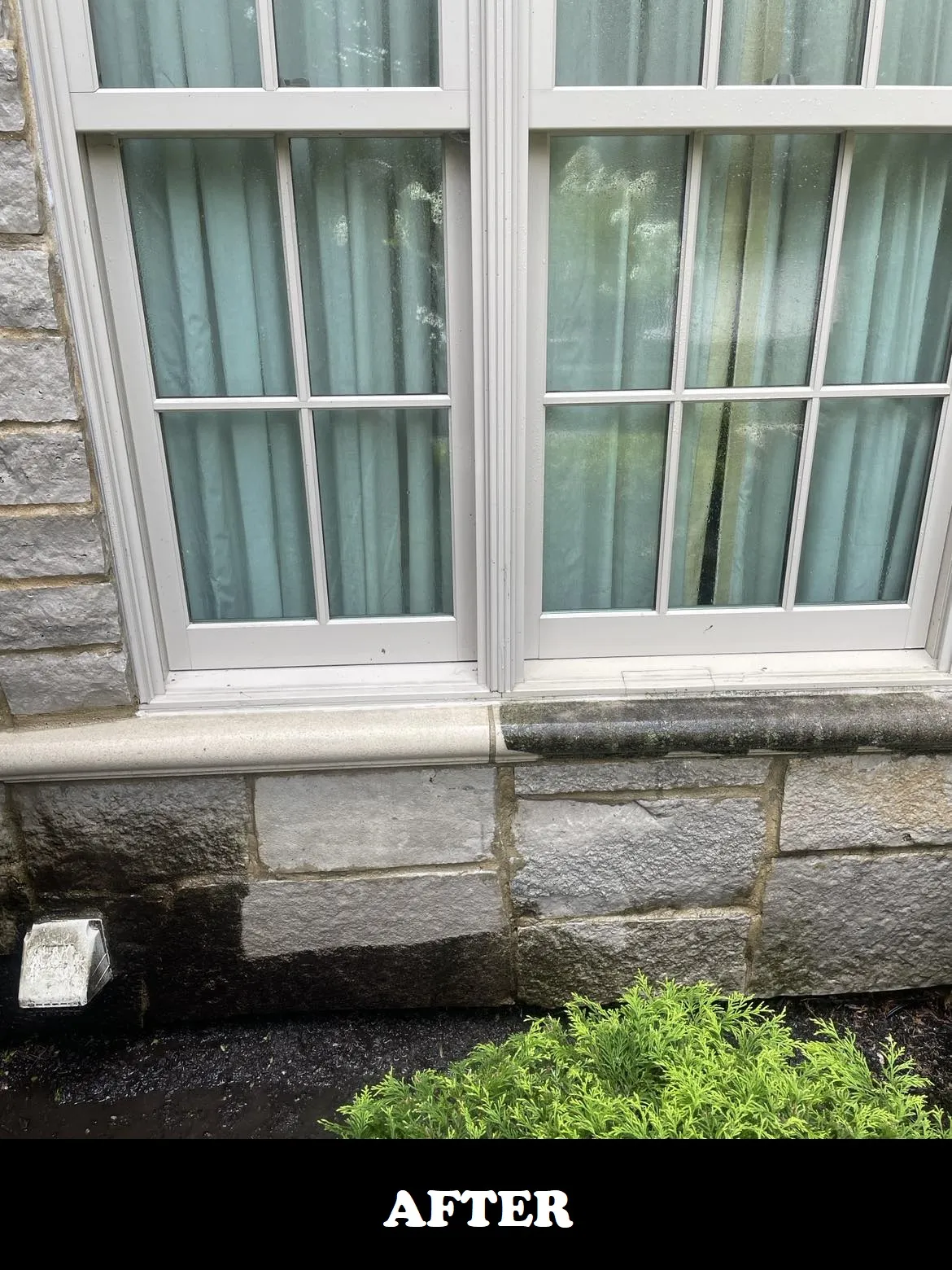 residential window after powerwash